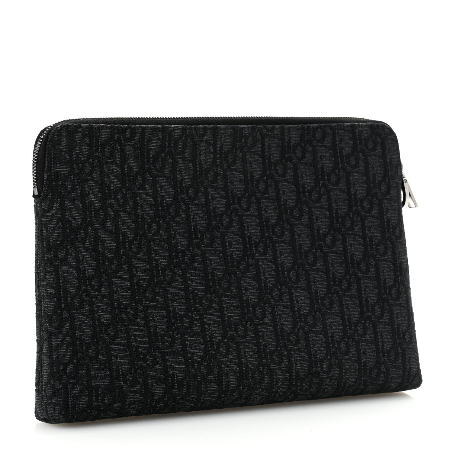 Christian Dior Oblique A4 Zipped Pouch Black 1744978 – FASHIONPHILE