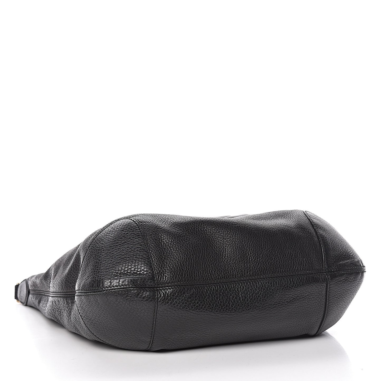 Pebbled Calfskin Medium Soho Chain Hobo Black