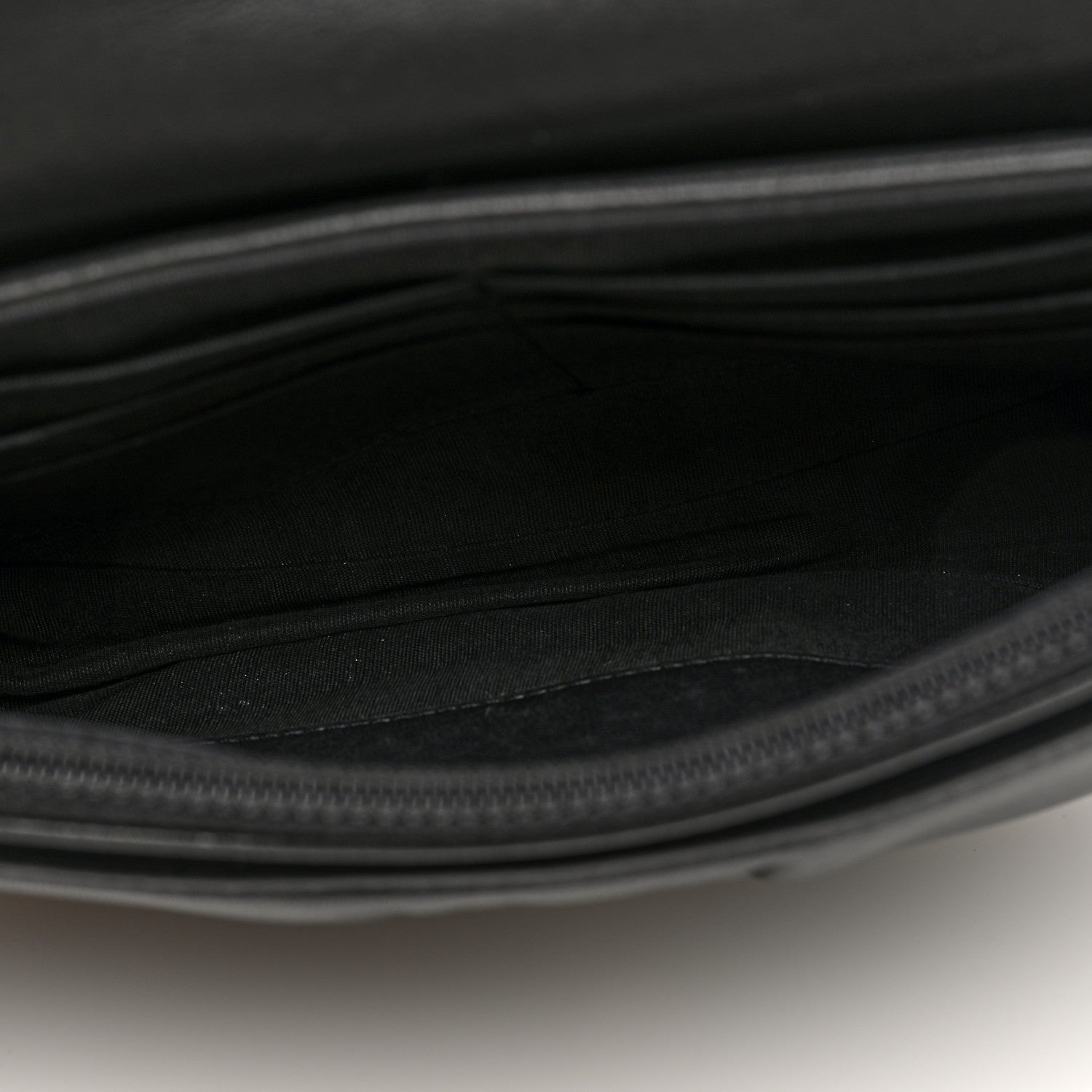 Chanel Lambskin Quilted Half Moon Wallet On Chain WOC Dark Grey 6 of 10