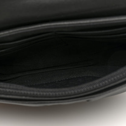 Chanel Lambskin Quilted Half Moon Wallet On Chain WOC Dark Grey 6 of 10