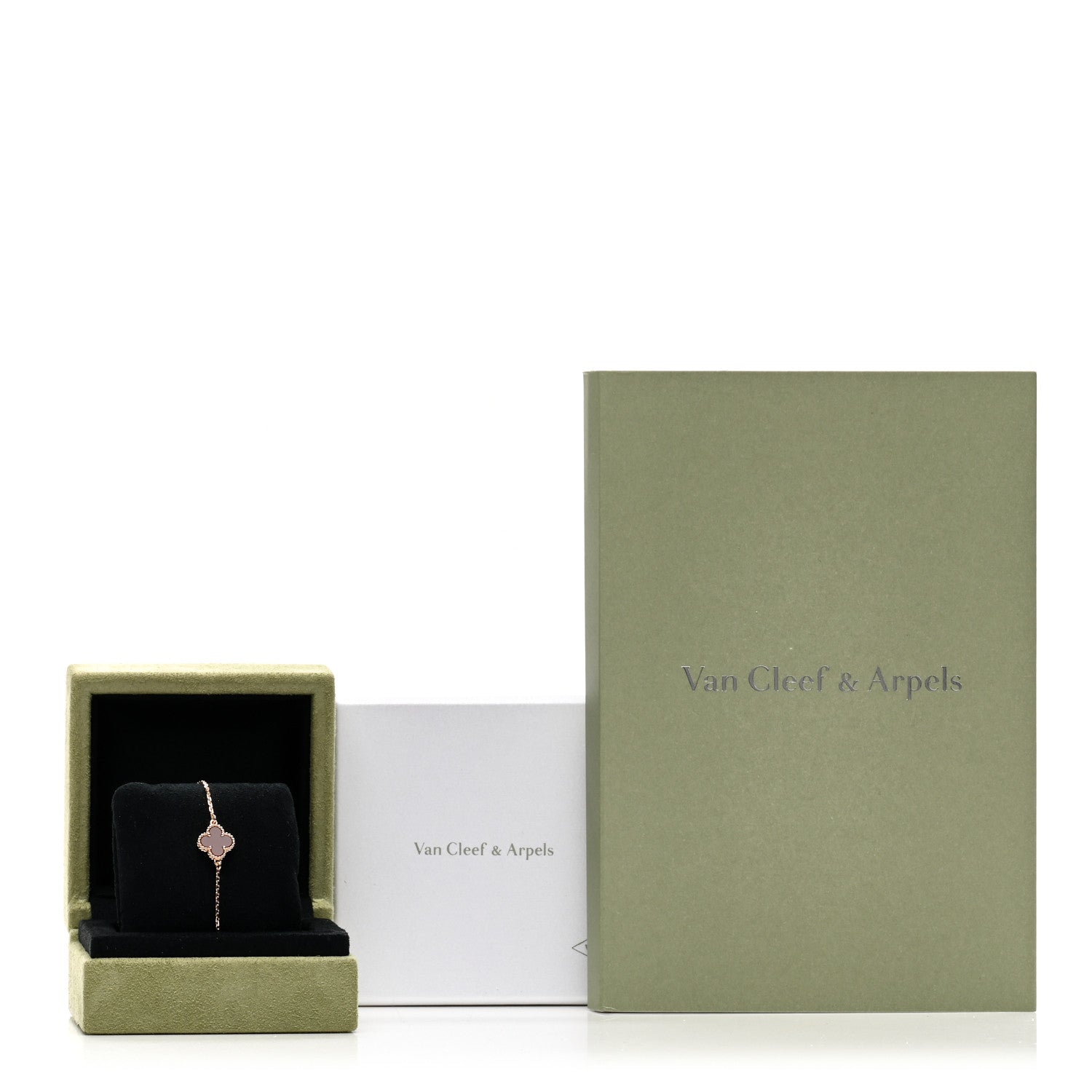 Van Cleef & Arpels 18K Rose Gold Carnelian Sweet Alhambra Bracelet 5 of 5