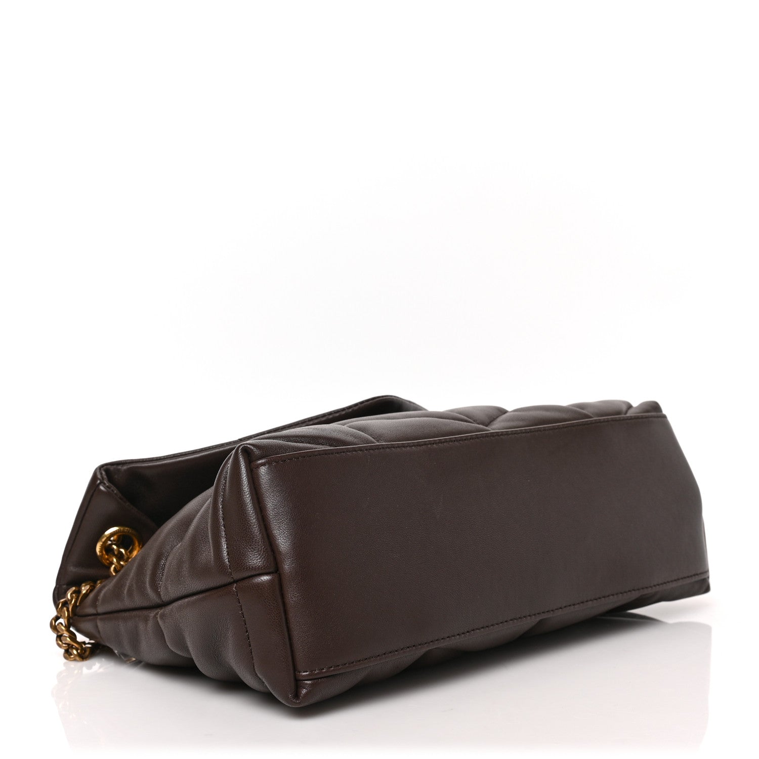 Saint Laurent Lambskin Quilted Small Loulou Puffer Monogram Chain Satchel Dark Ganache 4 of 8