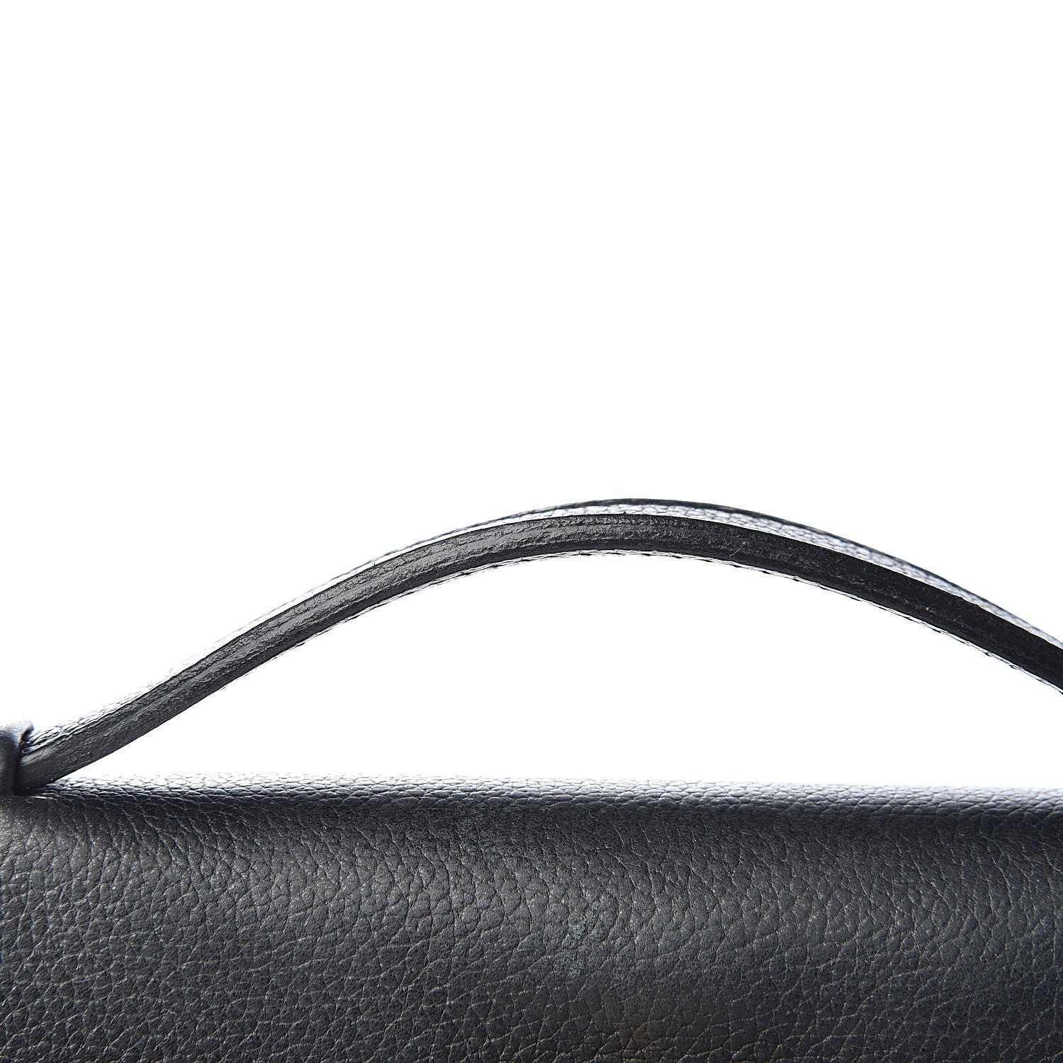 Hermes Evergrain Kelly Pochette Clutch Black 11 of 19