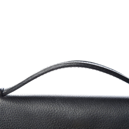 Hermes Evergrain Kelly Pochette Clutch Black 11 of 19