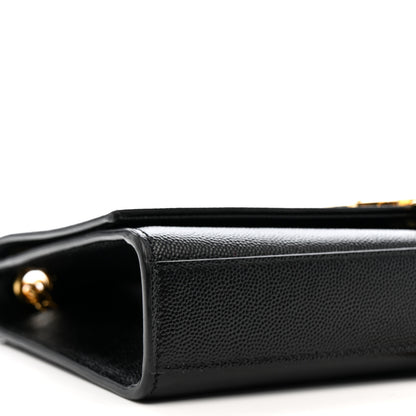 Saint Laurent Grain De Poudre Medium Classic Monogram Kate Tassel Satchel Black 9 of 13