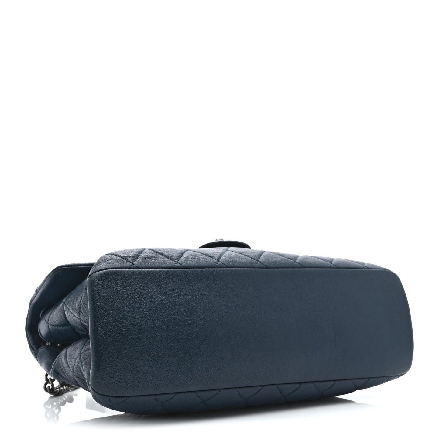 Goatskin Quilted Medium Flap Blue
