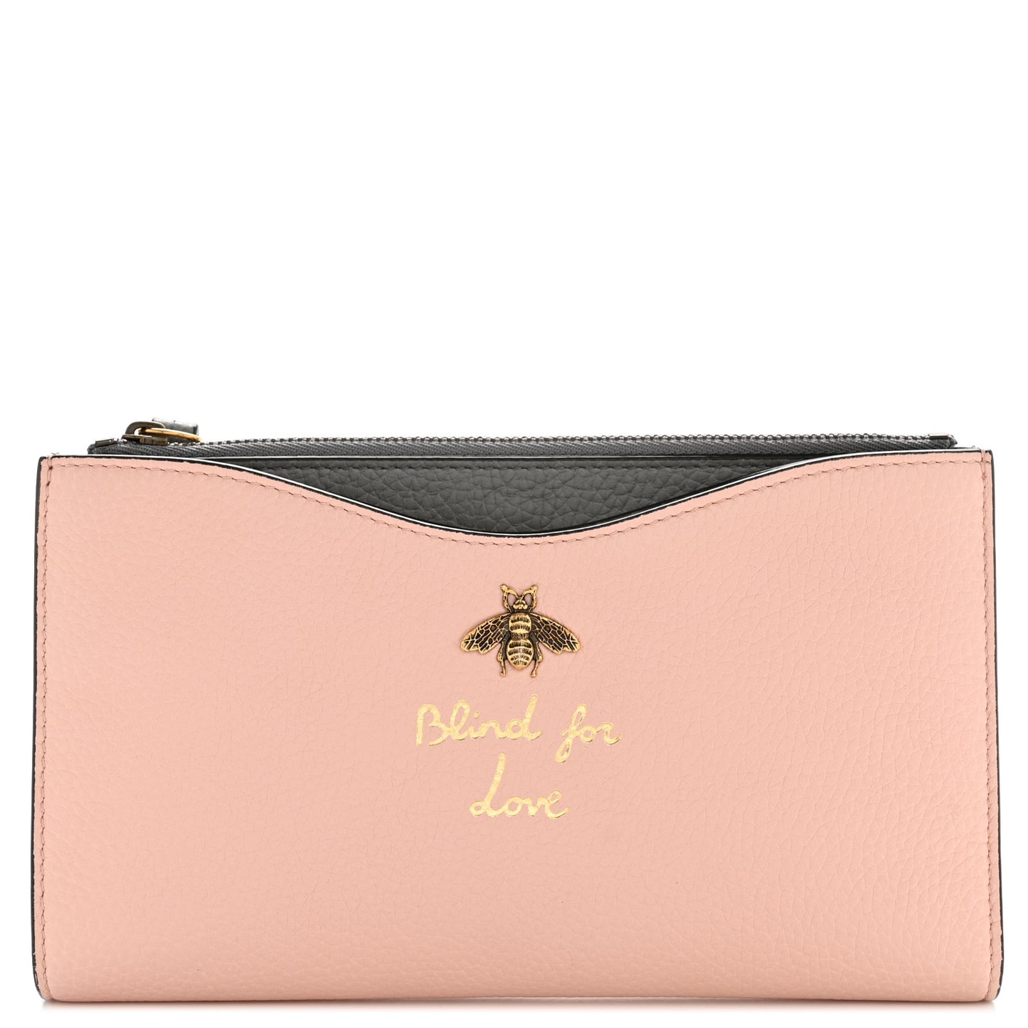 Cellarius Calfskin Blind For Love Bee Traveler Wallet Light Pink