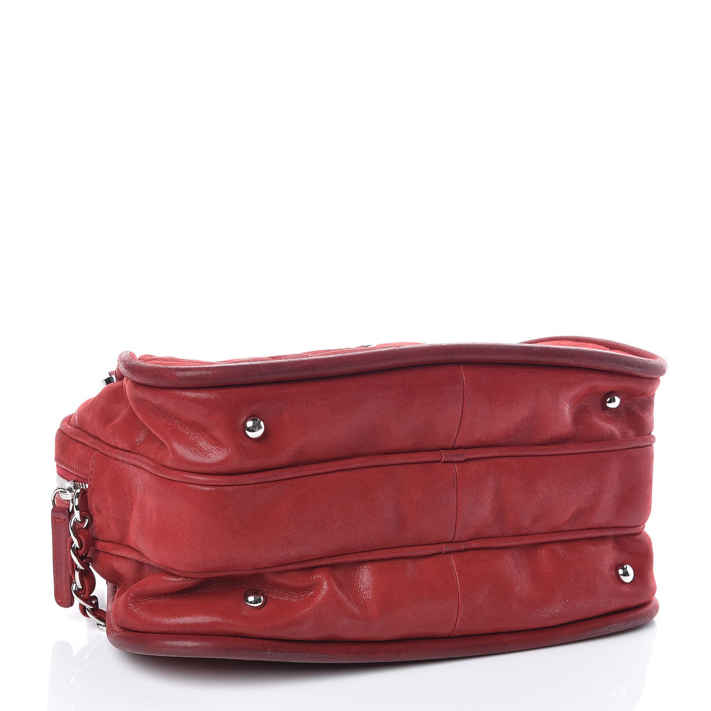 Iridescent Calfskin Quilted Relax CC Camera Case Red