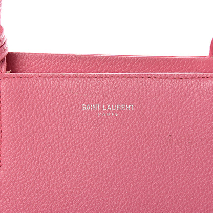 Saint Laurent Grained Calfskin Small Cabas Rive Gauche Rose Clair 5 of 11