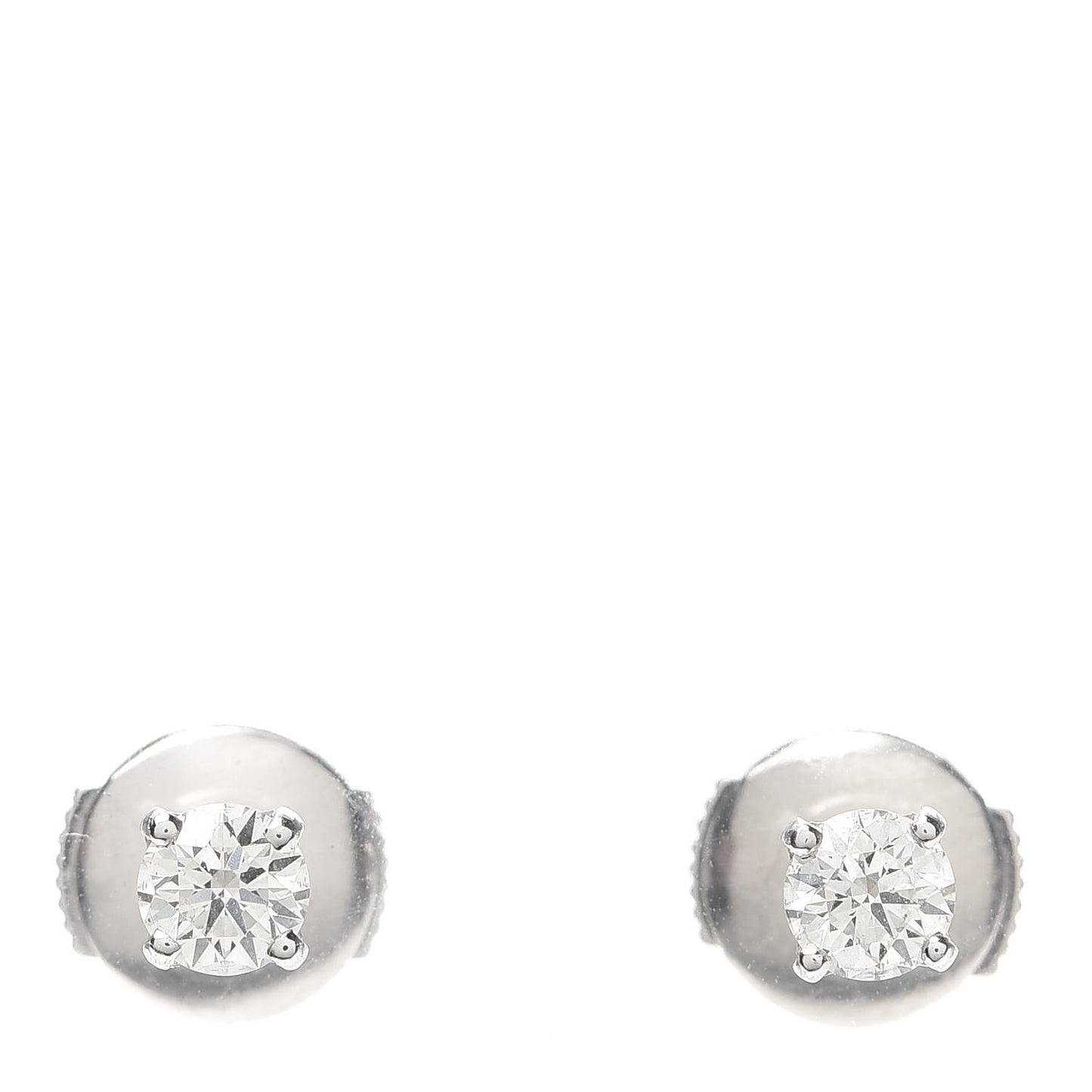 18K White Gold Diamond .46ctw Solitaire Earrings