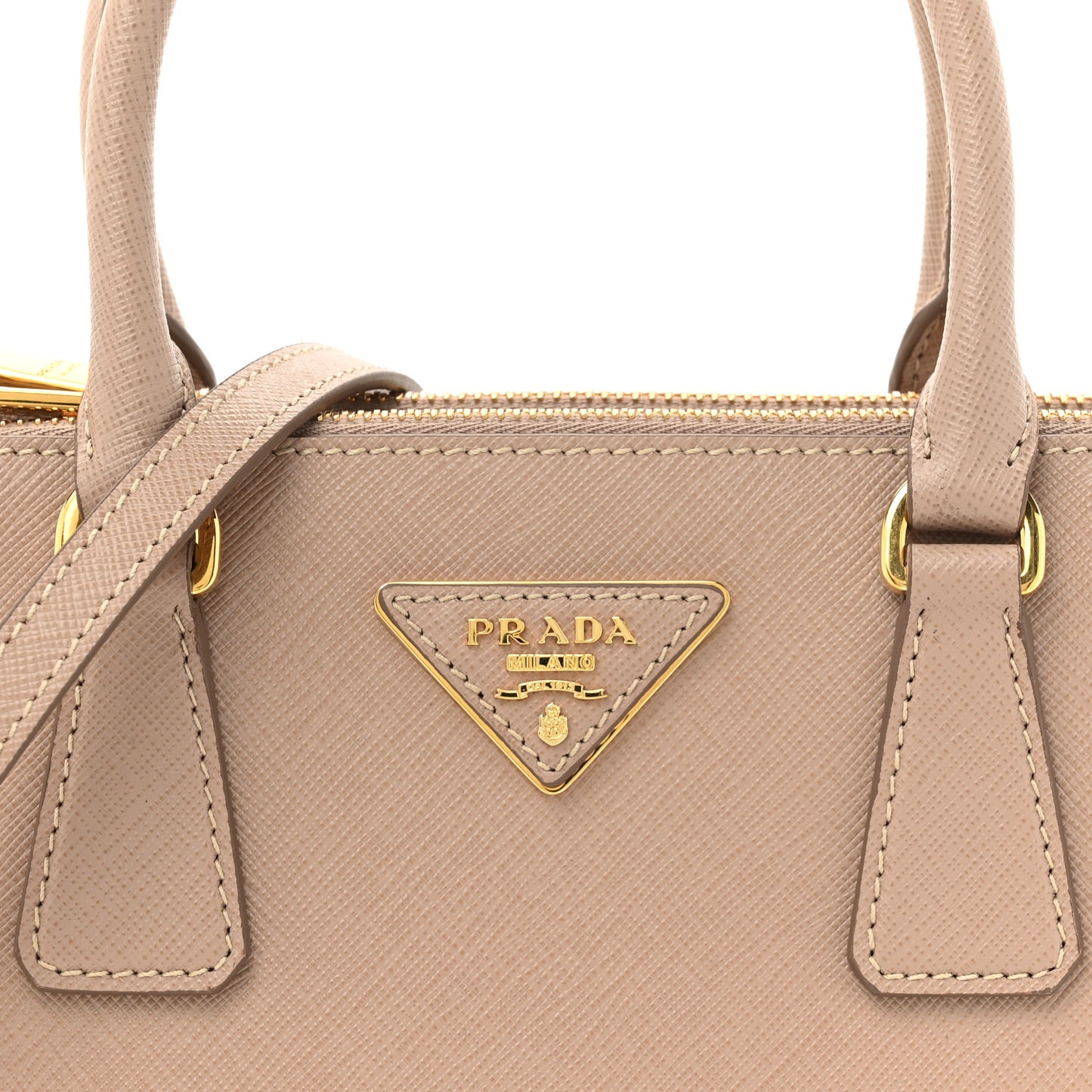 Saffiano Mini Galleria Double Zip Tote Cammeo