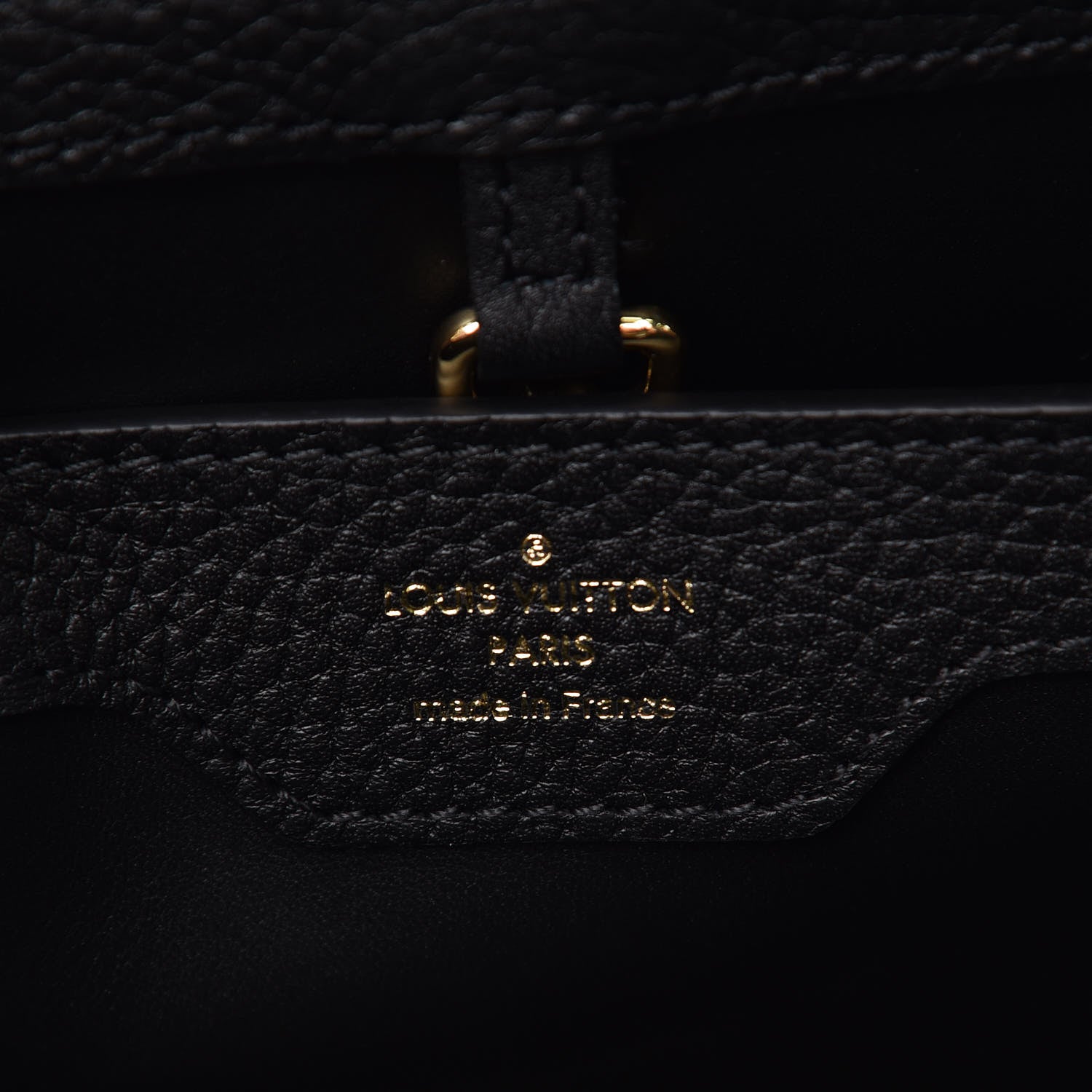 Louis Vuitton Taurillon Fleur De Lys Capucines PM Black 7 of 8