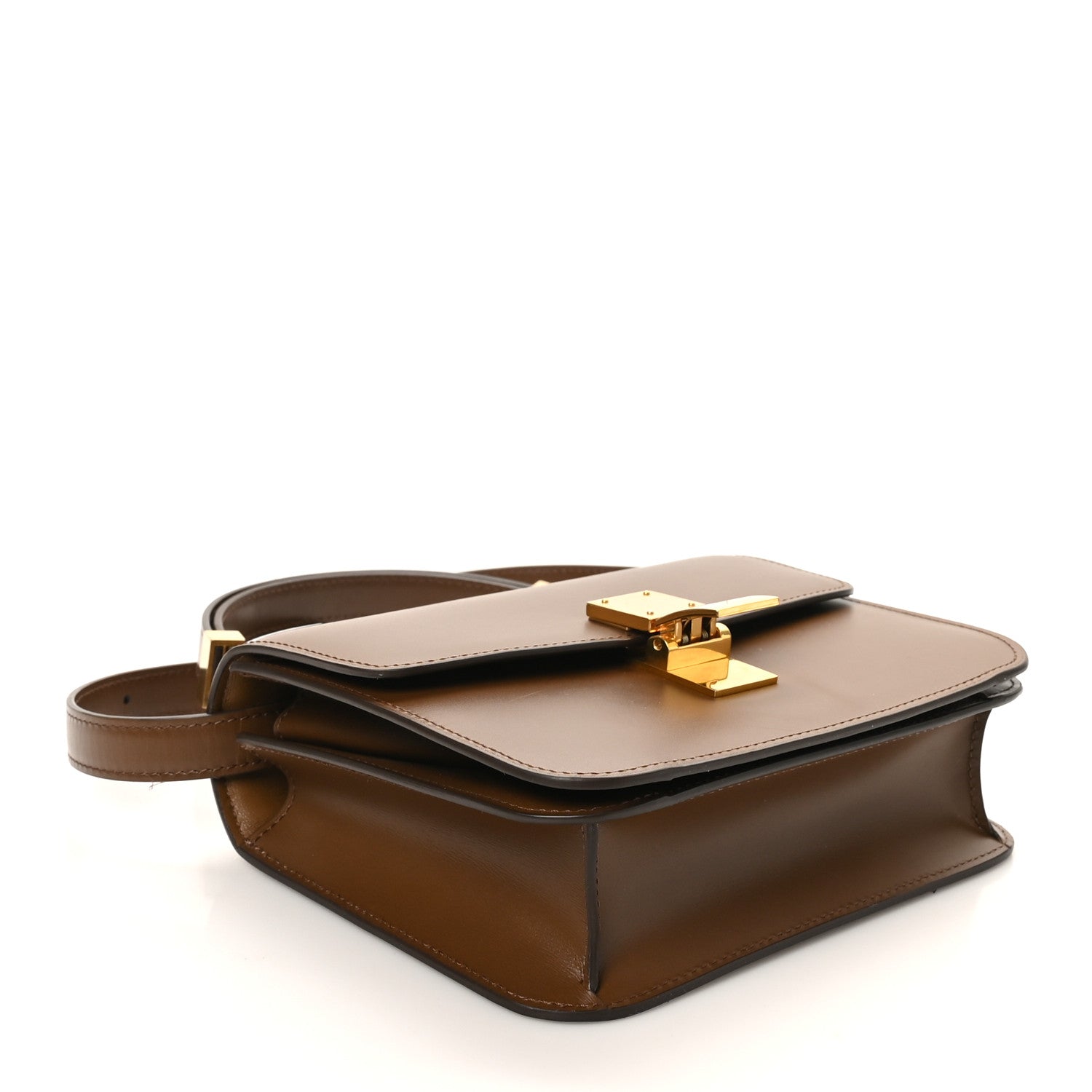 Celine Box Calfskin Teen Classic Box Flap Bag Camel 4 of 10