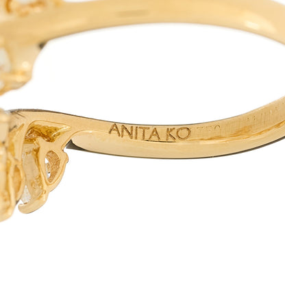 Anita Ko 18K Yellow Gold Diamond Ivy Ring 55 7.25 5 of 6