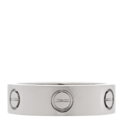 Cartier 18K White Gold 5.5mm LOVE Ring 57 8 3 of 5