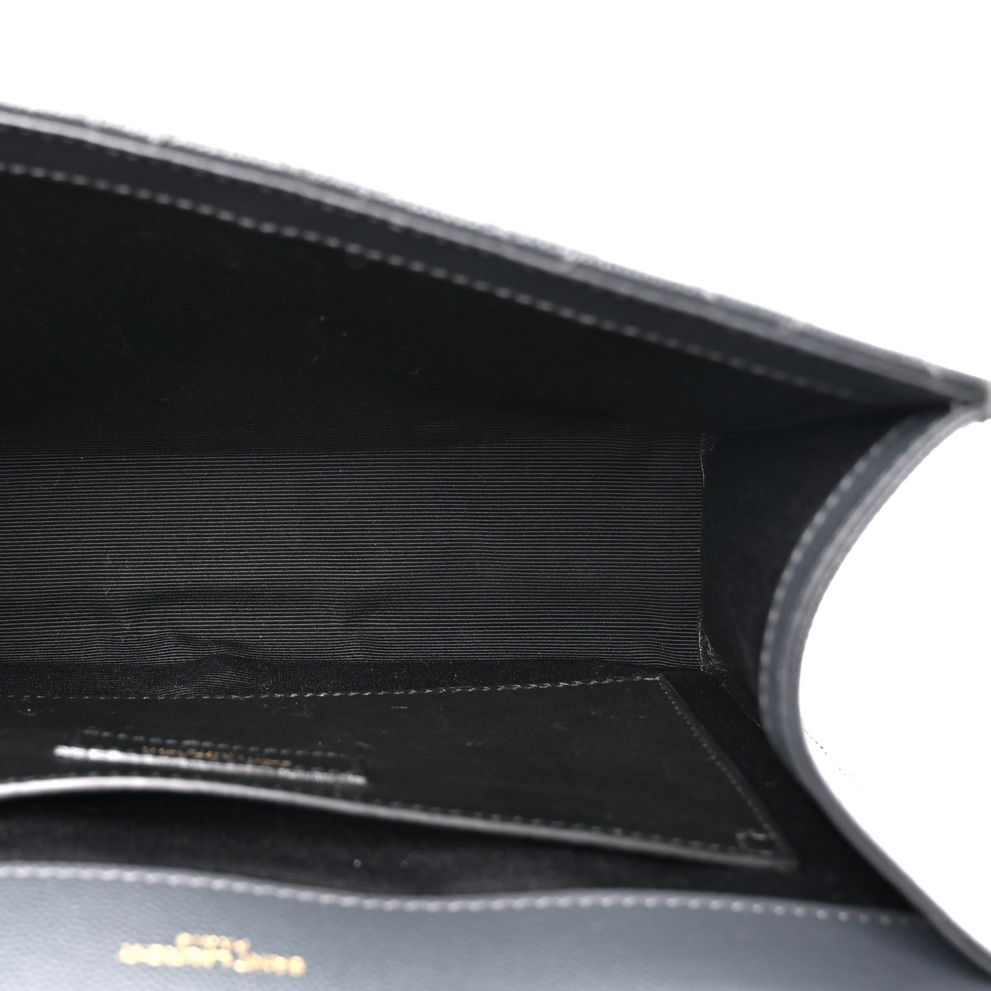 Grain De Poudre Textured Mixed Matelasse Triquilt Medium Monogram Satchel Dark Smog