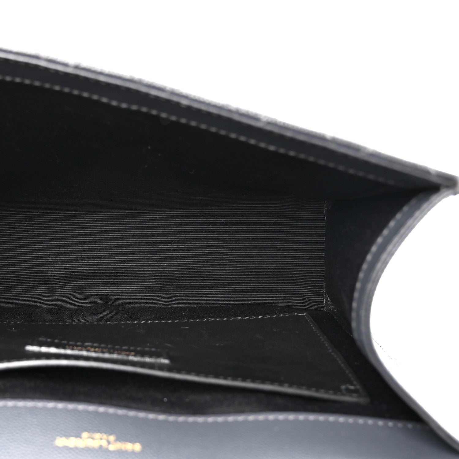 Saint Laurent Grain De Poudre Textured Mixed Matelasse Triquilt Medium Monogram Satchel Dark Smog 4 of 9