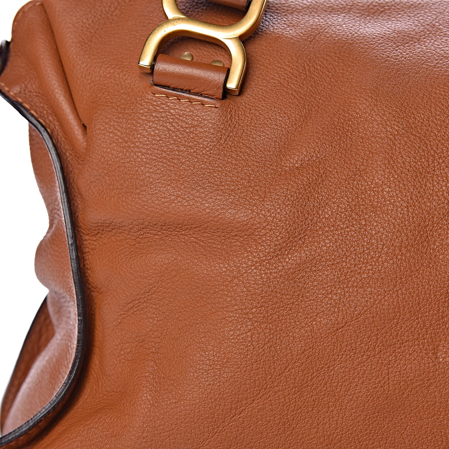 Calfskin Large Marcie Satchel Tan