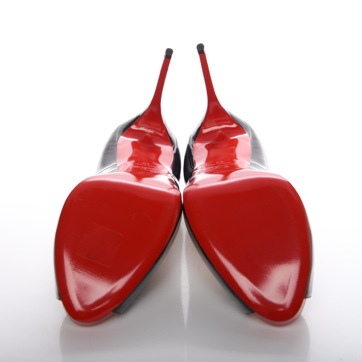 Christian Louboutin Patent New Very Prive 120 Pumps 40 Black Red 5 of 12