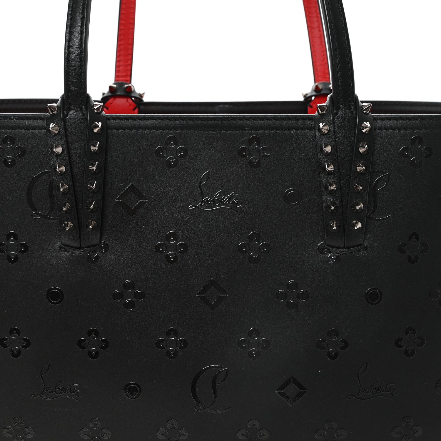 Christian Louboutin Calfskin Loubinthesky East West Cabata Tote Black 9 of 11