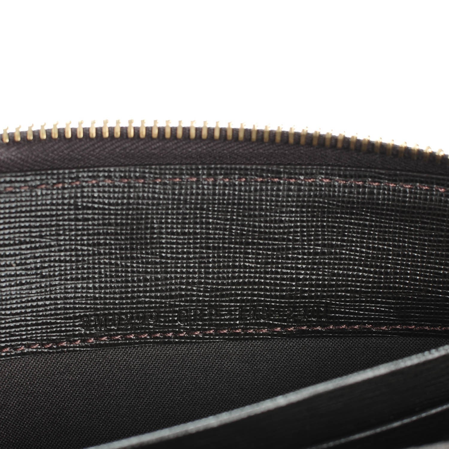 Fendi Zucca Spalmati Vitello Elite Zip Around Wallet Tobacco Ebano 7 of 8