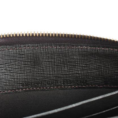 Fendi Zucca Spalmati Vitello Elite Zip Around Wallet Tobacco Ebano 7 of 8