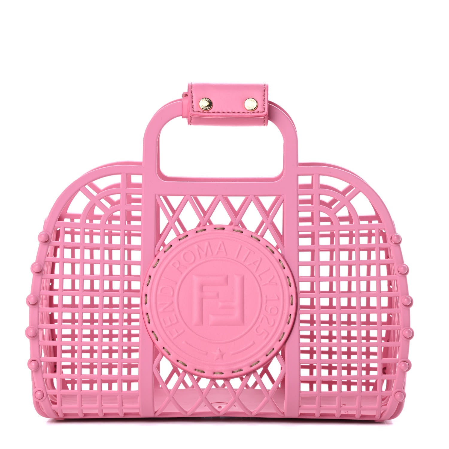 Fendi Recycled Plastic Vitello Liberty Matte Small Fendi Basket Rosa 1 of 11