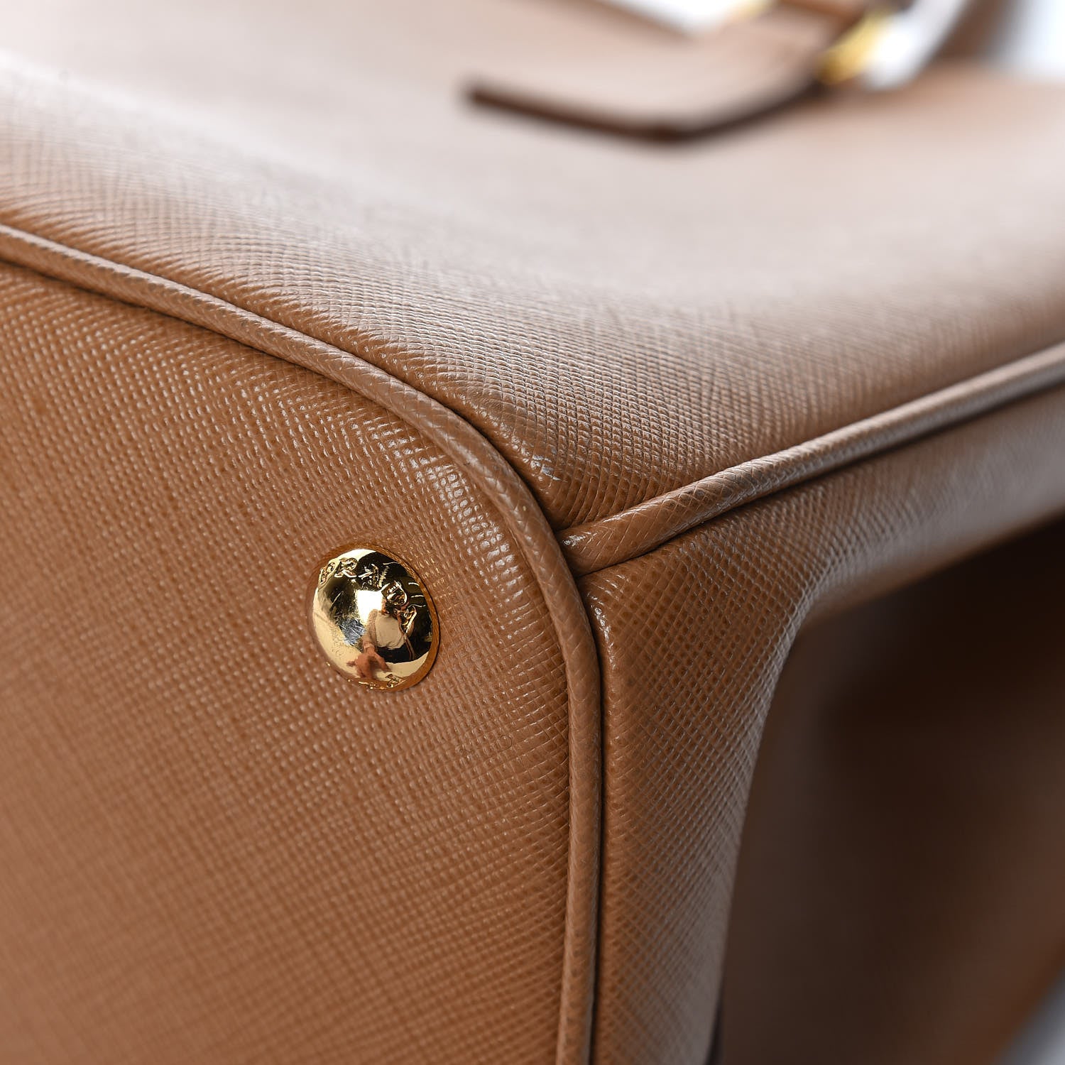 Prada Saffiano Medium Galleria Double Zip Tote Caramel 12 of 13