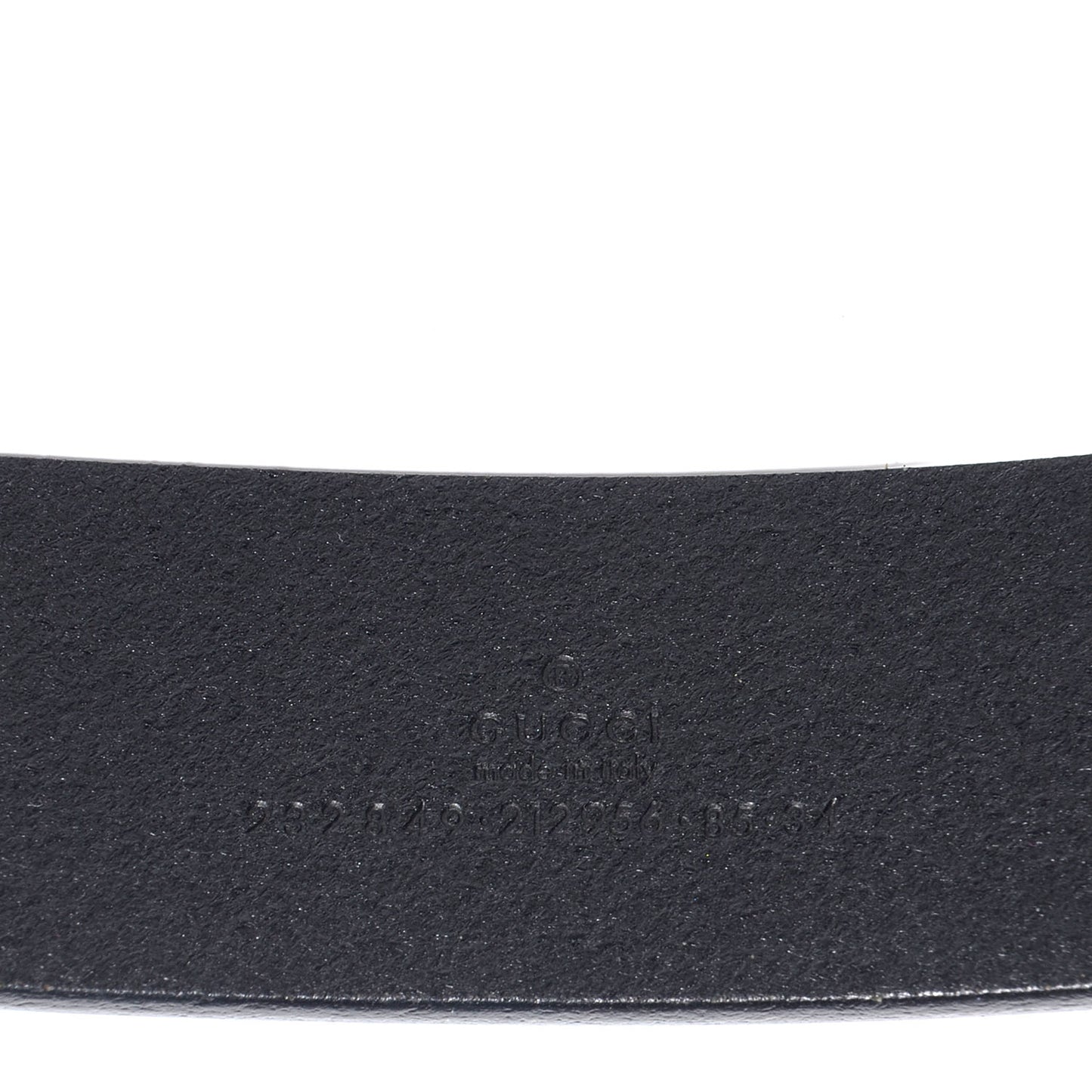 Leather GG Logo Buckle Belt Black 85 34