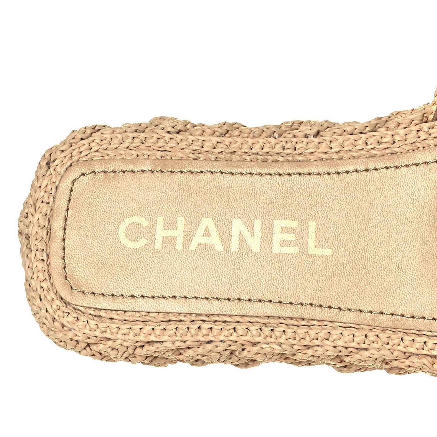 Cord Braided CC Mules 41 Light Beige