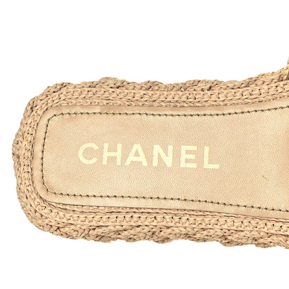Chanel Cord Braided CC Mules 41 Light Beige 8 of 8