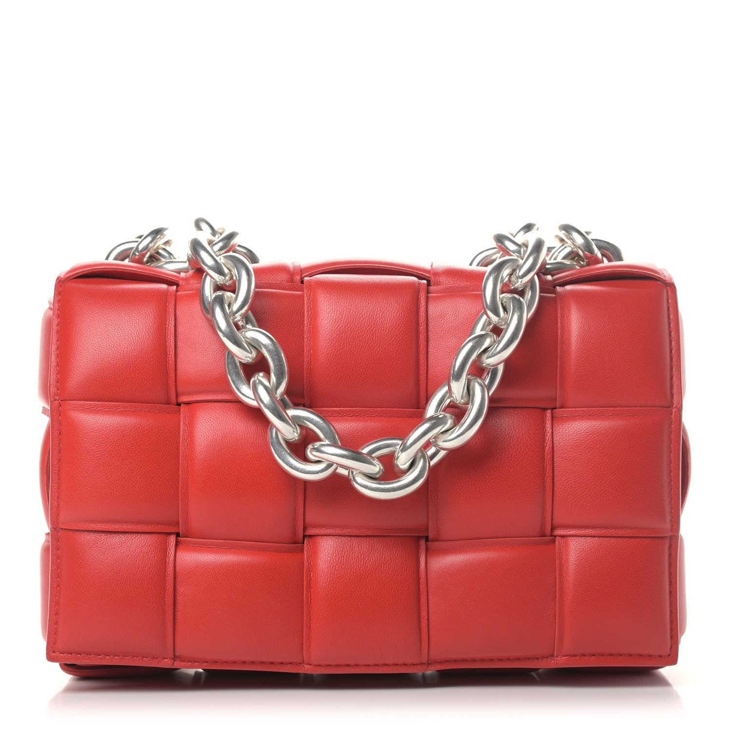 Bottega Veneta Lambskin Maxi Intreccio Padded Chain Cassette Crossbody Bag Nail Polish 1 of 5