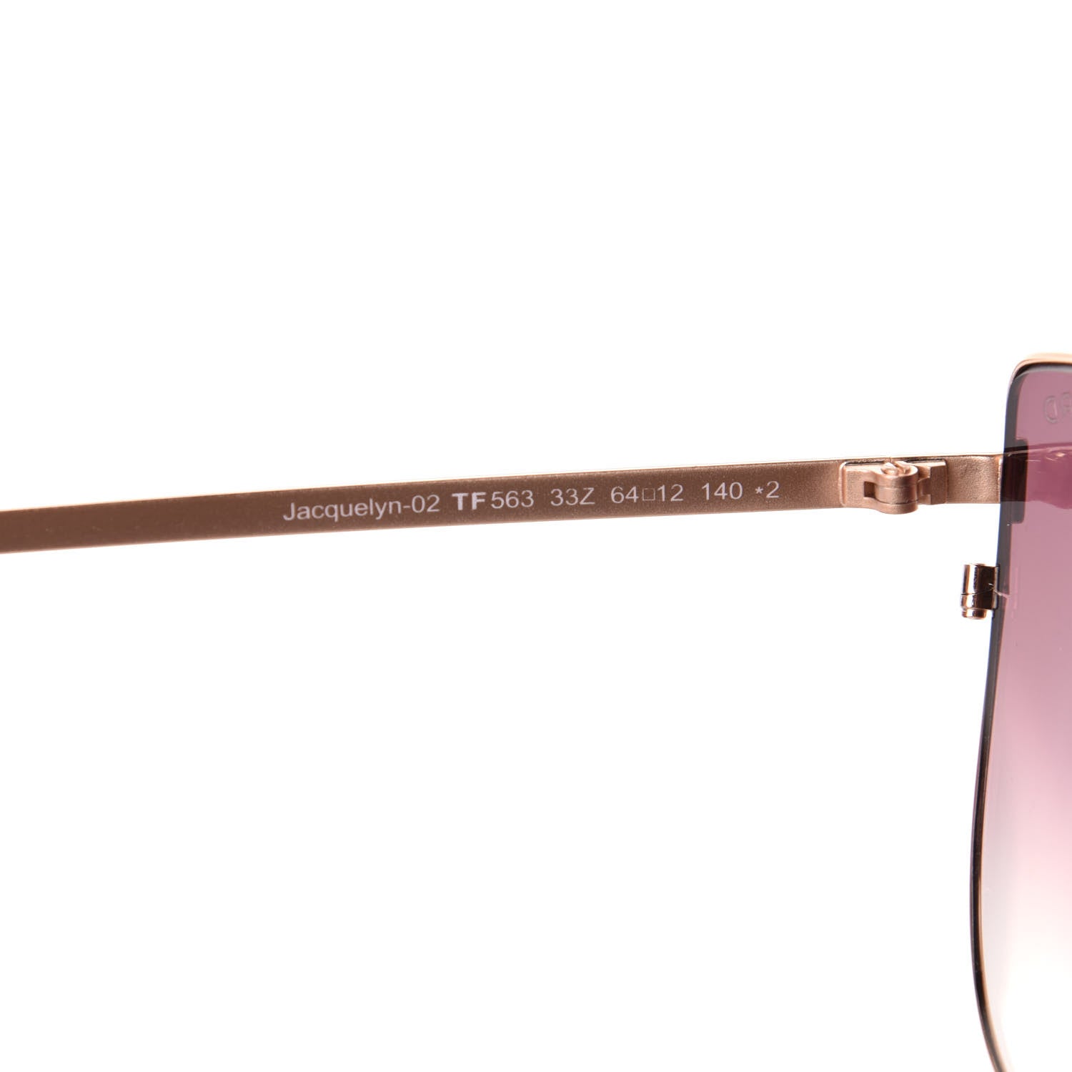Tom Ford Jacquelyn 02 Aviator Sunglasses TF563 Rose Gold 7 of 9