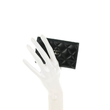 Chanel Lambskin Quilted Flap Card Holder Black 2 of 8