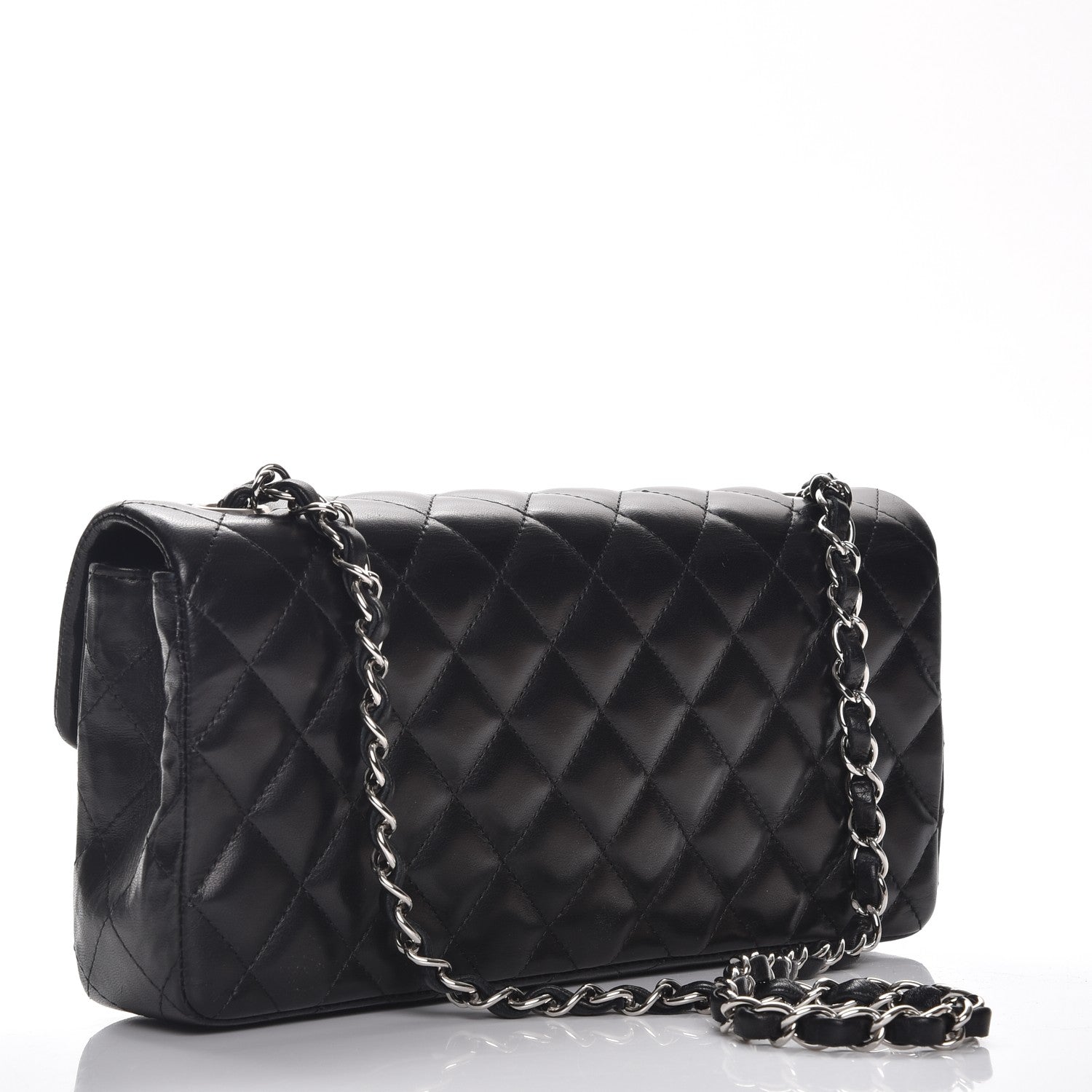 Chanel Lambskin Quilted East West Flap Black 3 of 10