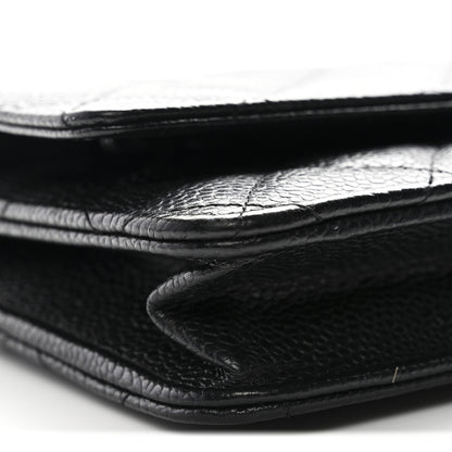 Chanel Caviar Quilted Wallet on Chain WOC Black 10 of 12