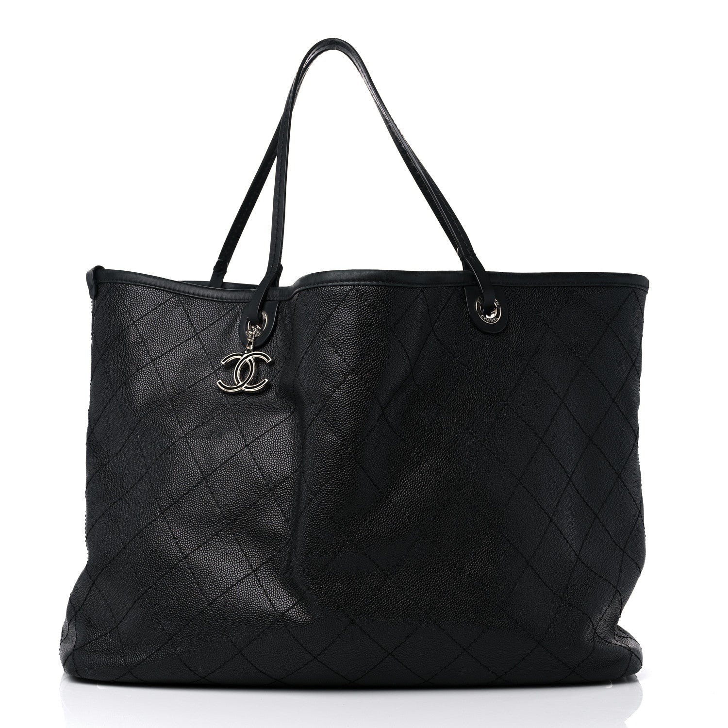 Chanel Grained Calfskin Large Shopping Fever Tote Black 3 of 22