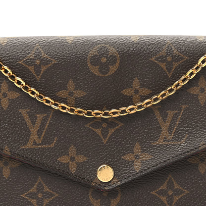 Louis Vuitton Monogram Pochette Felicie Chain Wallet Fuchsia 8 of 10