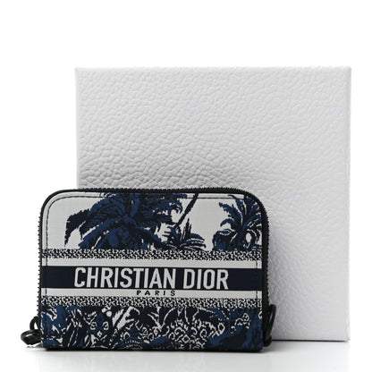 Christian Dior Technical Fabric Embroidered Toile De Jouy DiorTravel Detachable Card Holder Blue 8 of 8