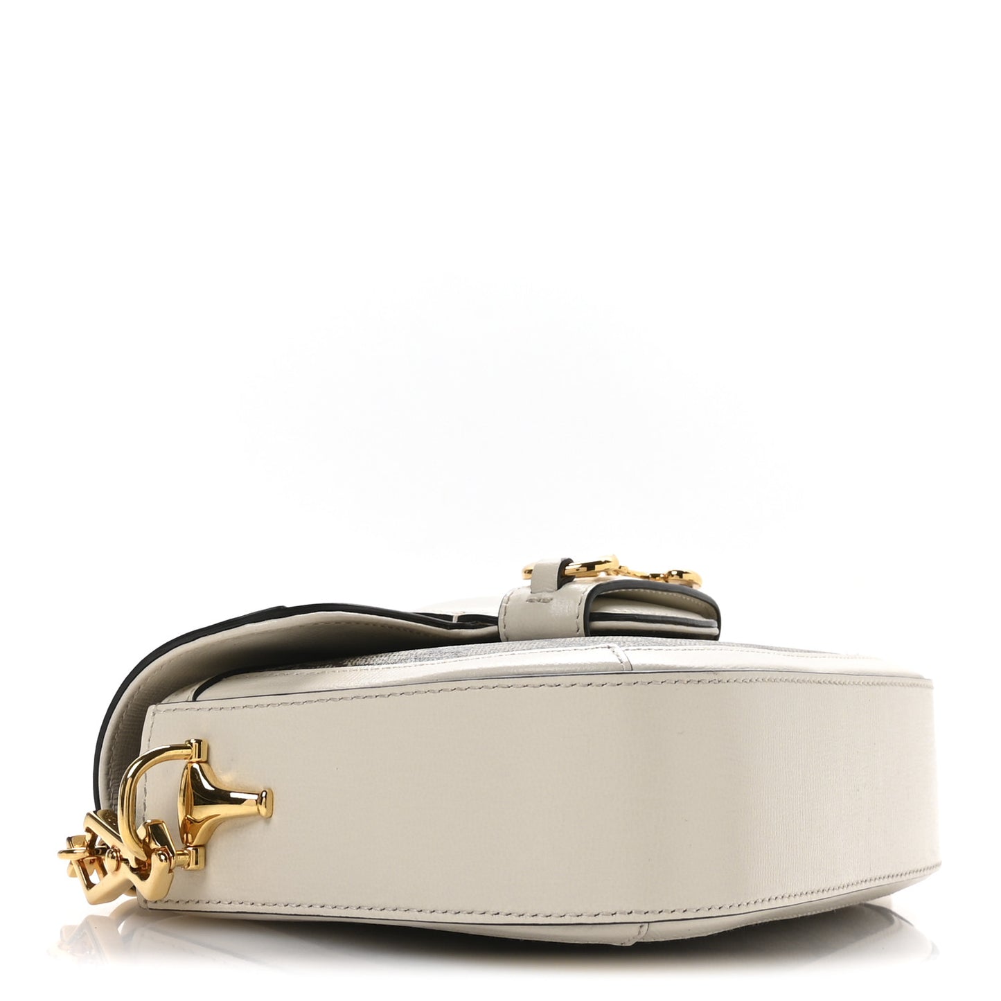 GG Supreme Monogram Web Mini Horsebit 1955 Shoulder Bag Beige Mystic White