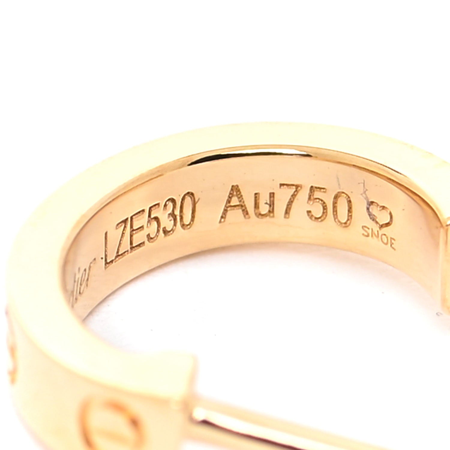 Cartier 18K Yellow Gold Small LOVE Hoop Earrings 6 of 7