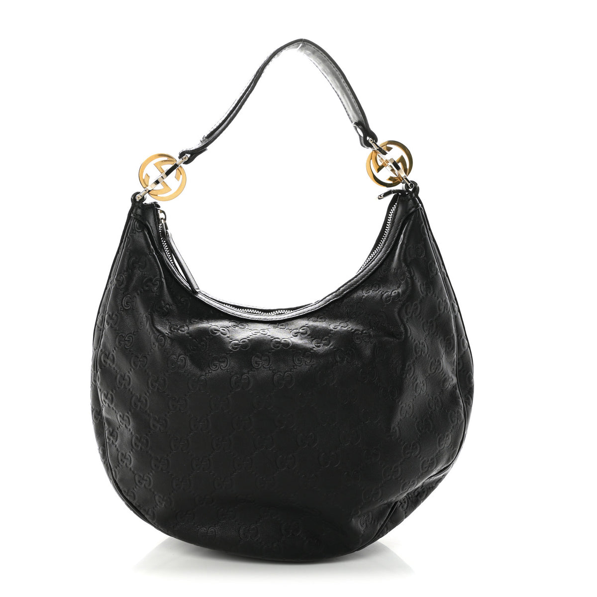 Guccissima Medium GG Twins Hobo Black