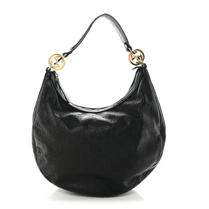Gucci Guccissima Medium GG Twins Hobo Black 1 of 10