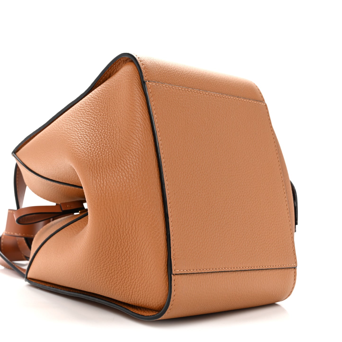 Grained Calfskin Mini Hammock Shoulder Bag Light Caramel