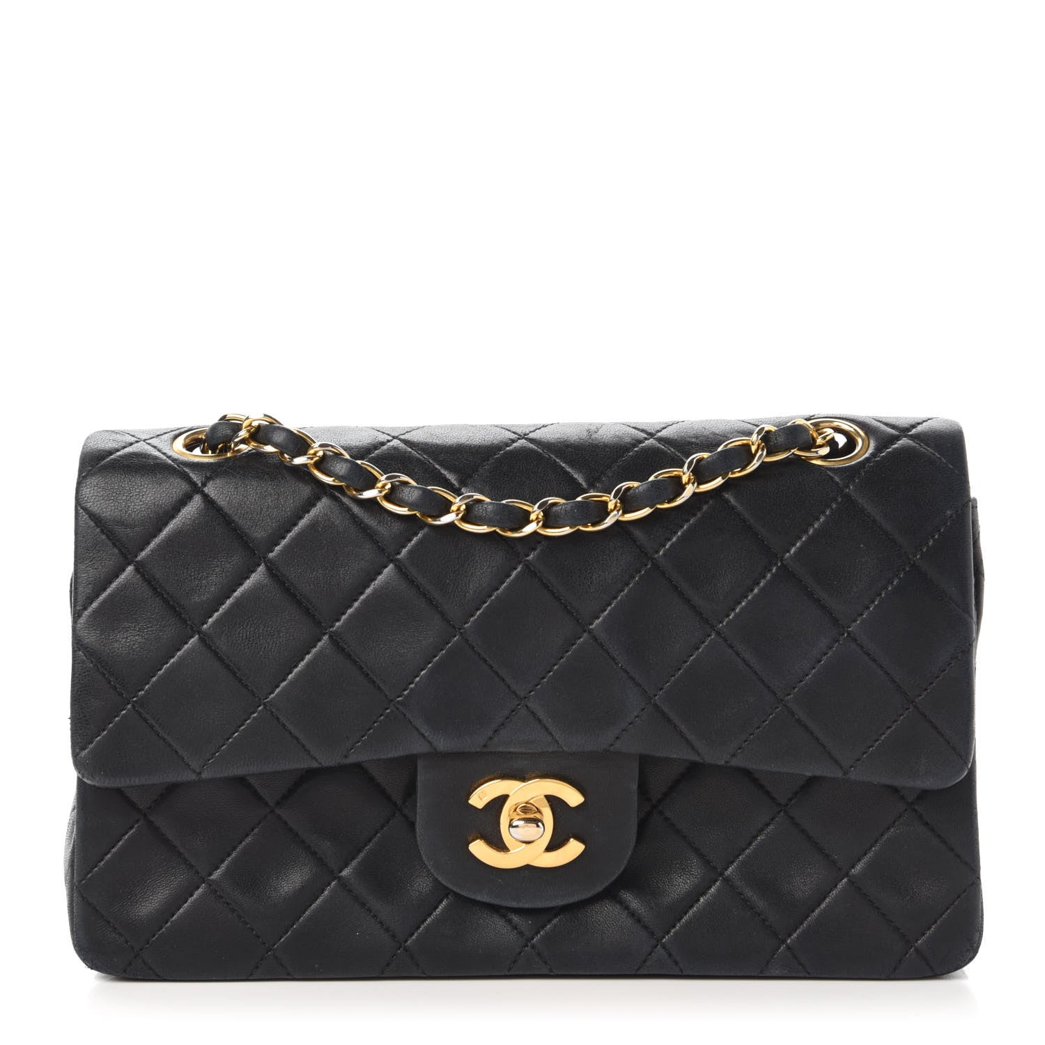 Chanel Lambskin Quilted Small Double Flap Black 1 of 11
