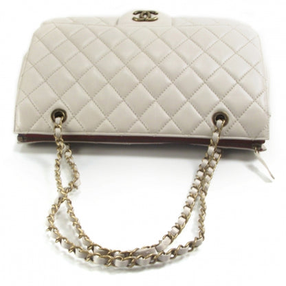 Chanel Lambskin Classic Jumbo Flap Zip Top Tote 2011 Stone 5 of 10