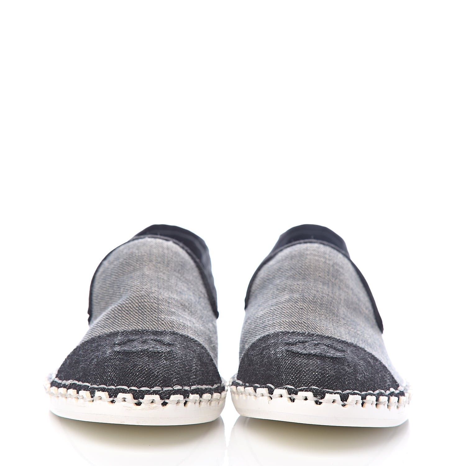Chanel Fabric Chain CC Mocassin Loafer 38 Blue Navy 2 of 9