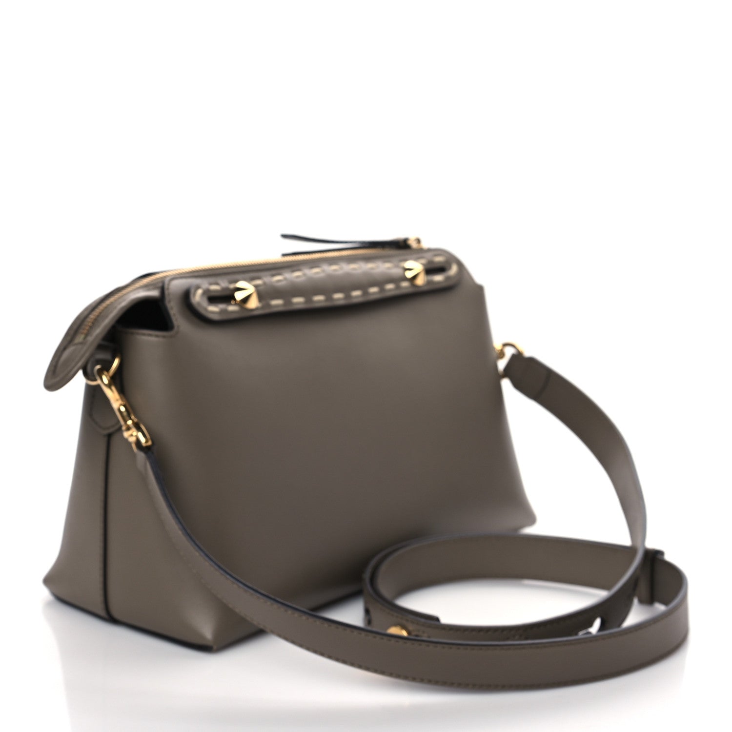 Fendi Vitello King Elaphe Python Print Logo Medium By The Way Boston Bag Tartufo Daisy Roccia 3 of 10