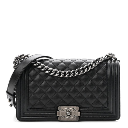 Chanel Caviar Quilted Medium Boy Flap Black 1 of 9