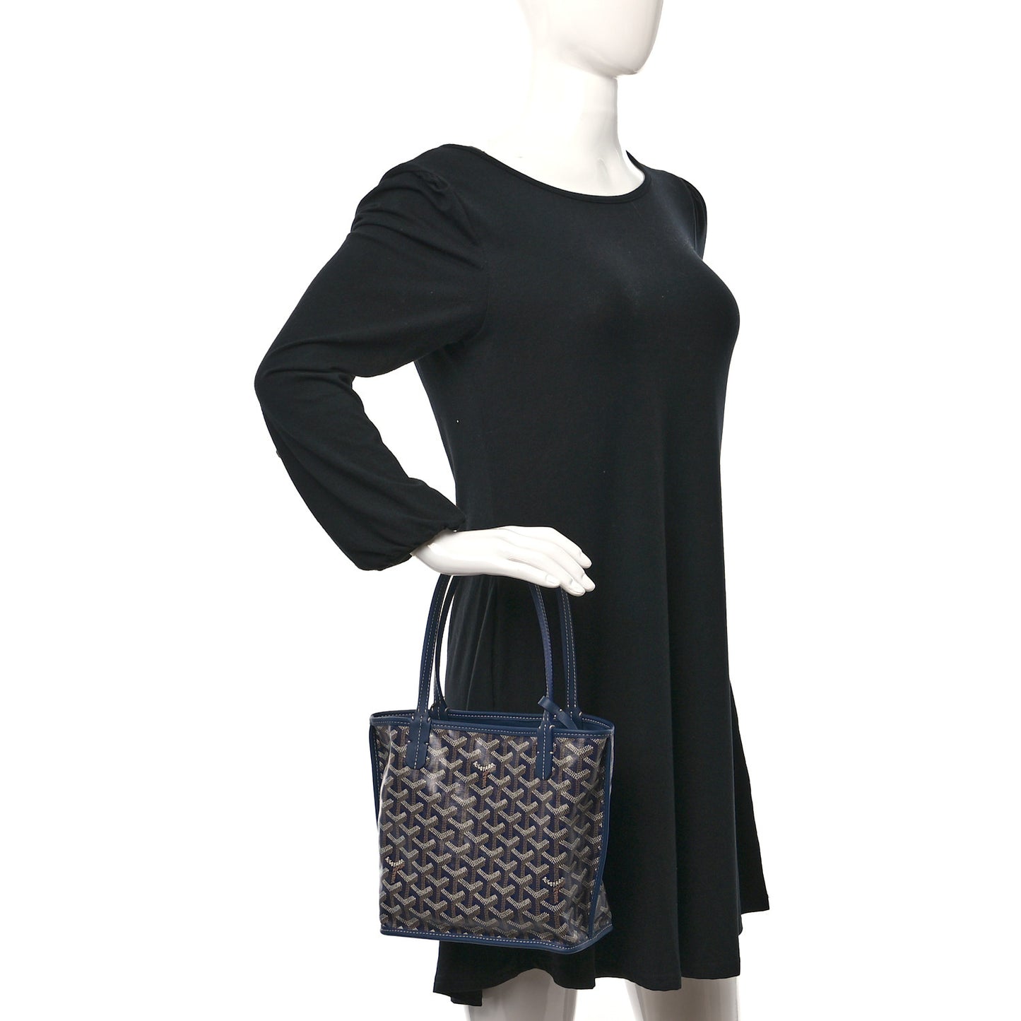 Goyardine Reversible Mini Anjou Navy